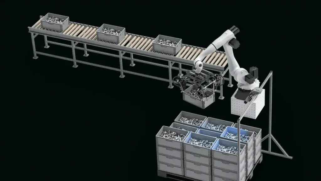 Usage of blue laser in logistics and warehousing for tasks like depalletization and KLT manipulation