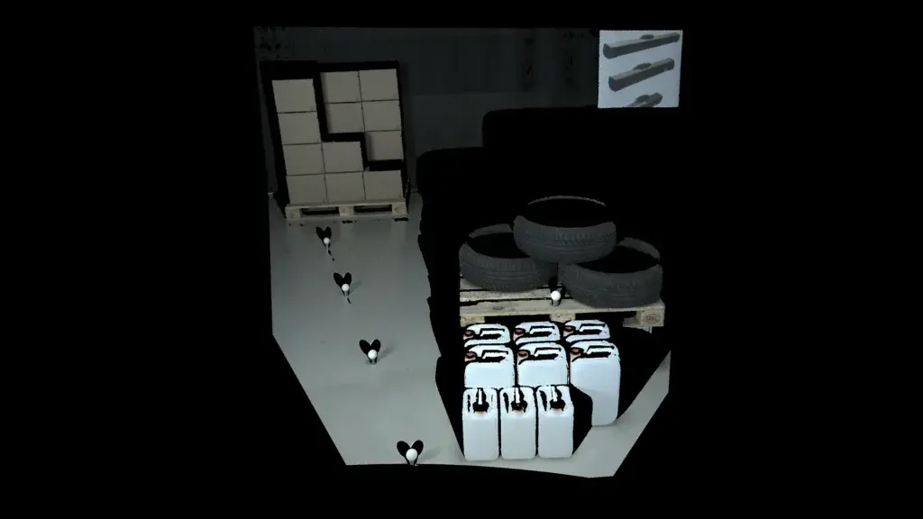 Logistic scene of 3D scan up to 6 meters<br />
